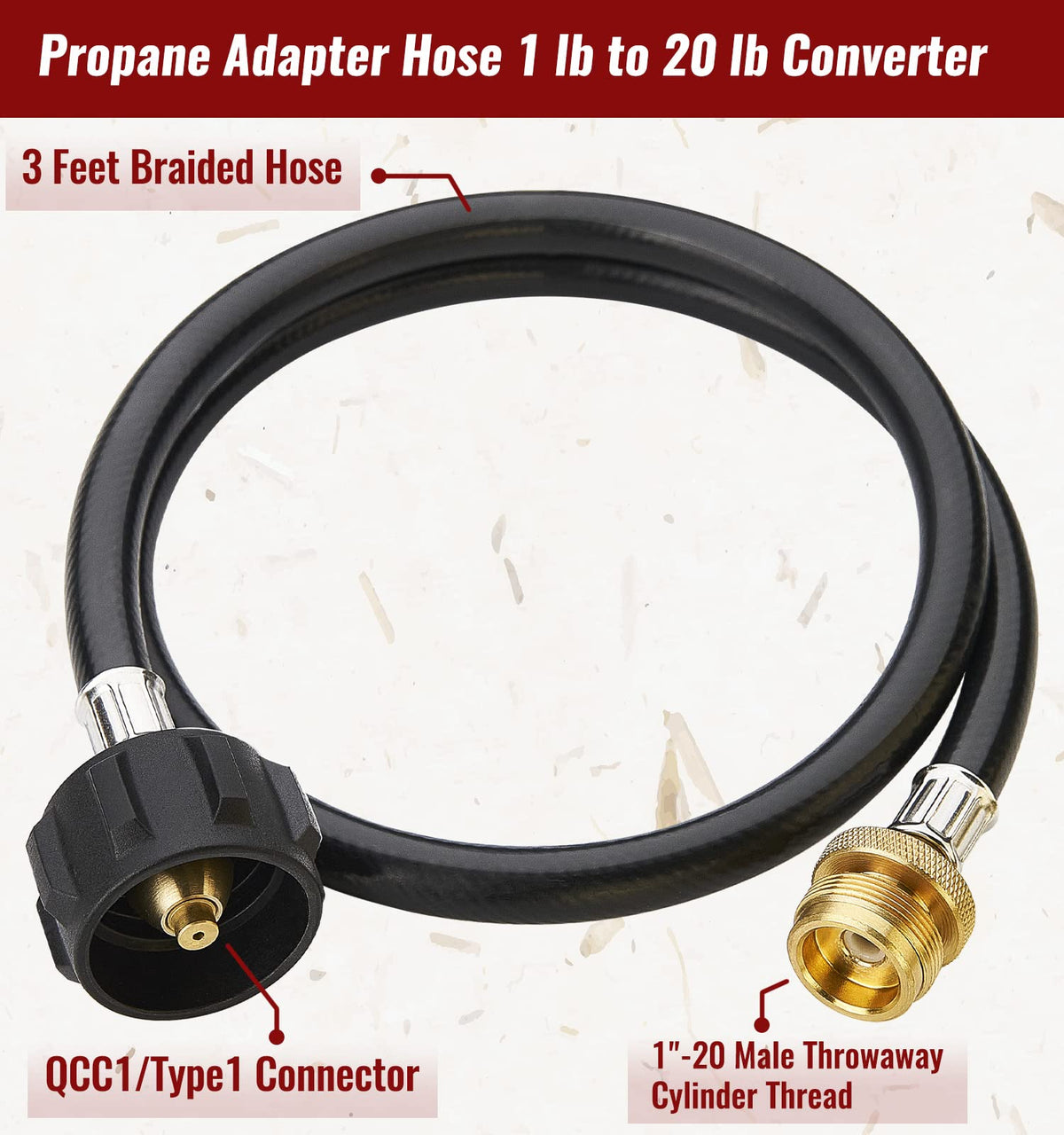 CALPOSE Weber Q compatible propane adapter for quick backyard grilling