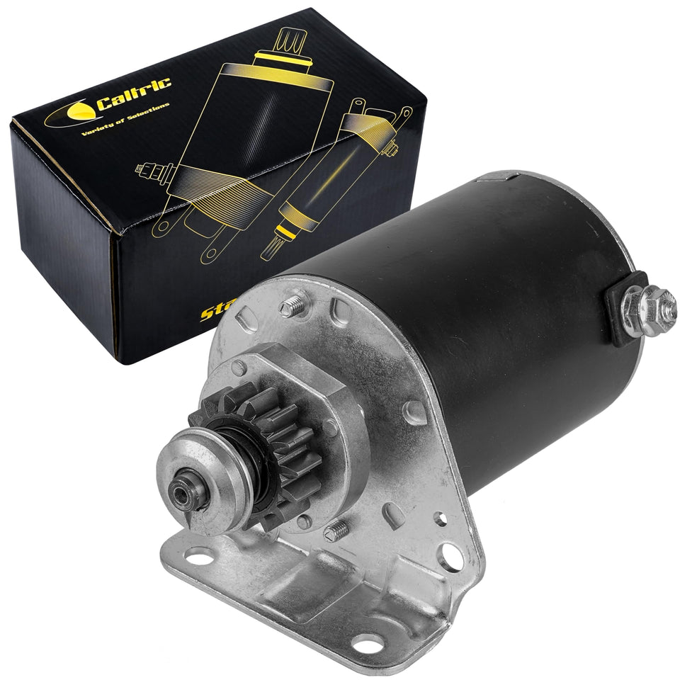 Caltric starter front view for Briggs and Stratton mower, ready for quick ignition replacement