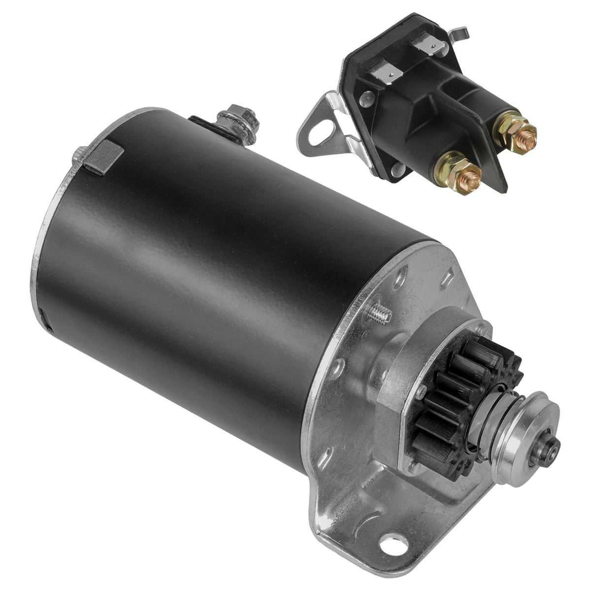 Caltric starter solenoid closeup reveals robust terminals.
