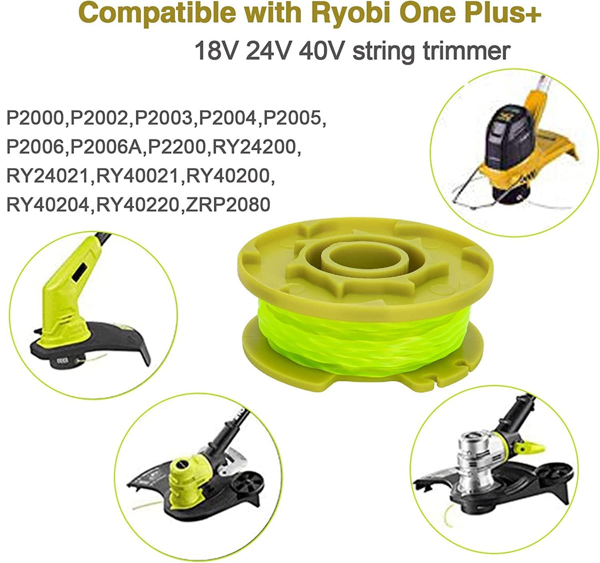 CALU LUKY AC80RL3 spool line twist illustration highlights 0.080 inch line.
