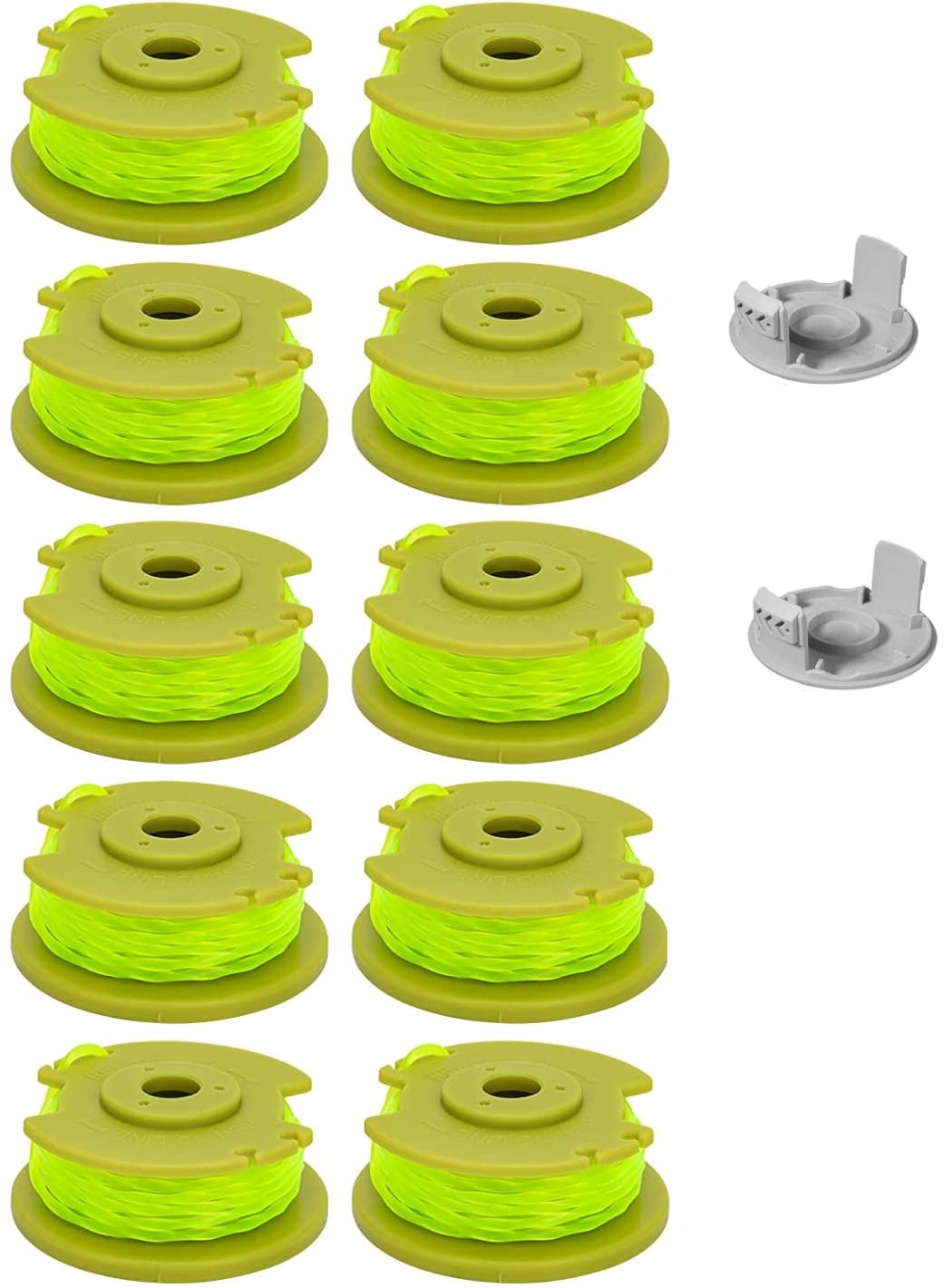 CALU LUKY AC80RL3 spool packaging ready for quick replacement on Ryobi trimmers.