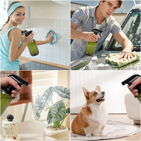 Calvalor plant care misting on indoor greenery and patios.