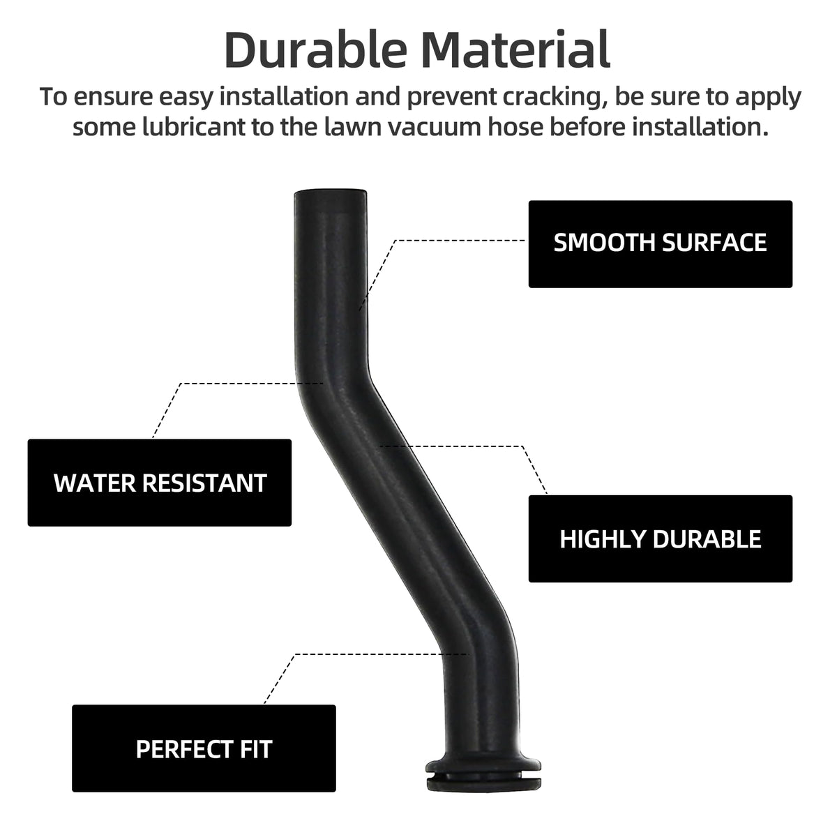 Calvana grommet-end vacuum hose ensures a secure fit on the valve cover.
