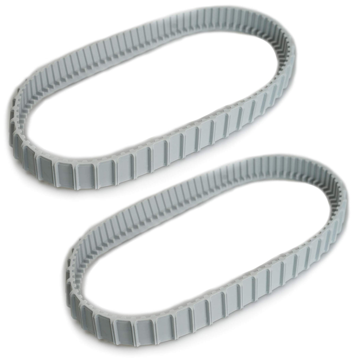 Calvana Dolphin tracks gray 2-pack angle view shows durable rubber for reliable cleaning
