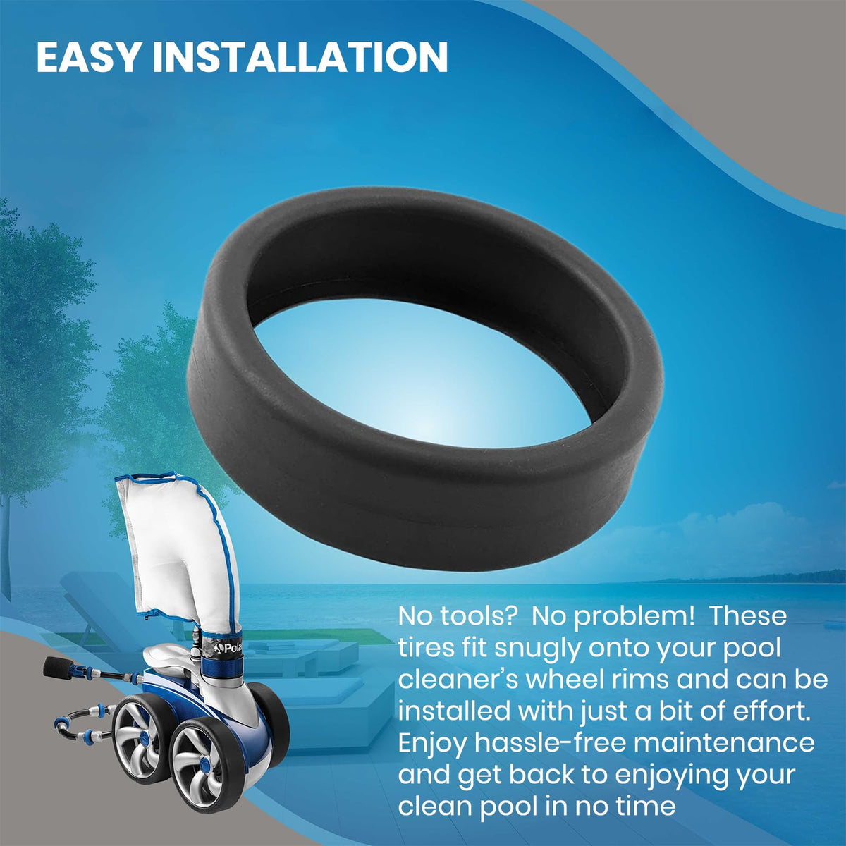 Calvana tires built for durability and long life in pool cleaning