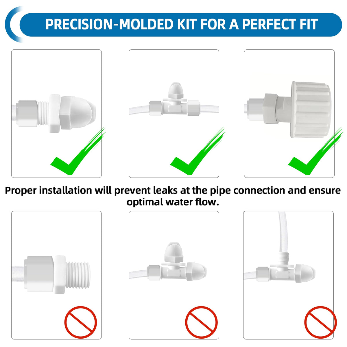 Calvana installation guide illustrating correct spray port placement on the slide