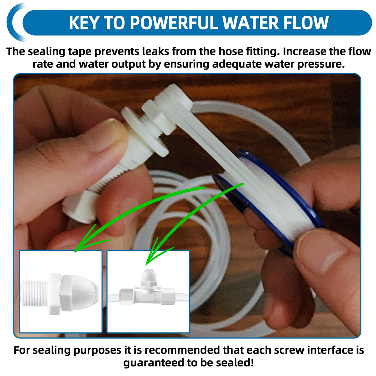 Calvana sealing tape in use ensuring tight seals and reduced leaks