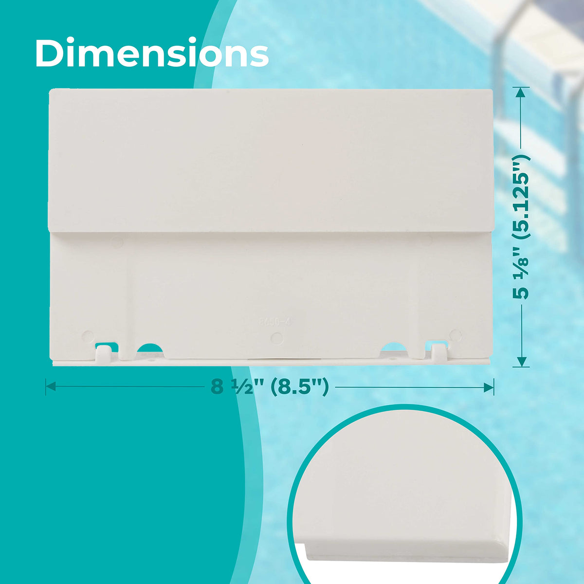 Calvana weir gate for Sta-Rite U-3 skimmers with easy hinge operation