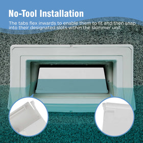 Calvana weir gate sizing 8.5 by 5.375 inches for precise fitting.