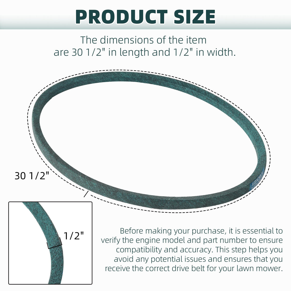 Calvana wrapped-molded belt detail emphasizing durability and smooth operation