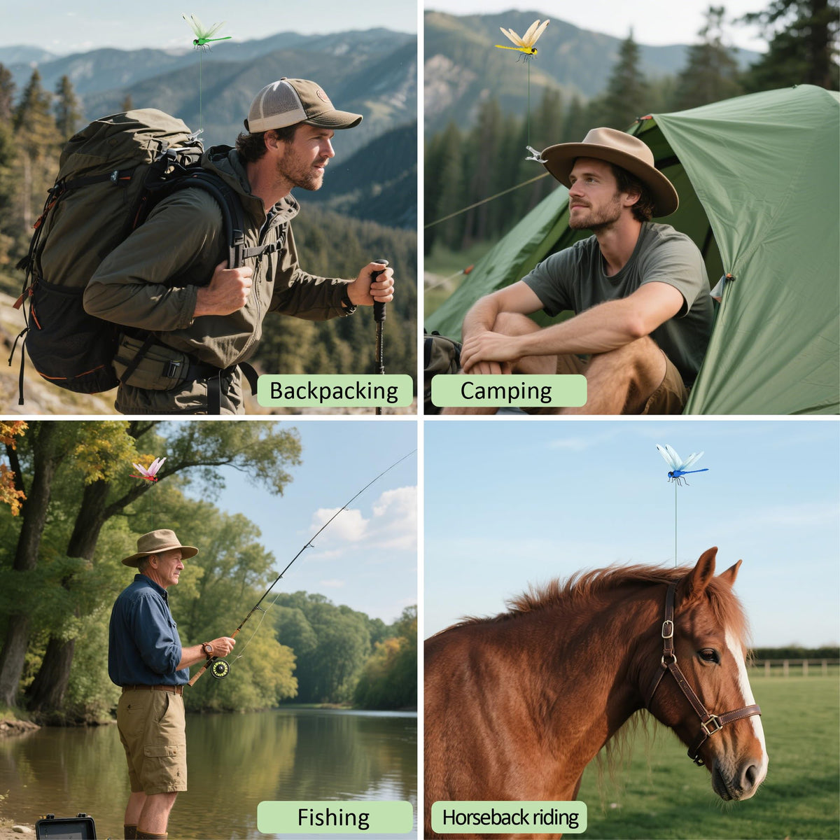 CAMATET hat clip dragonfly accessory for outdoor activities