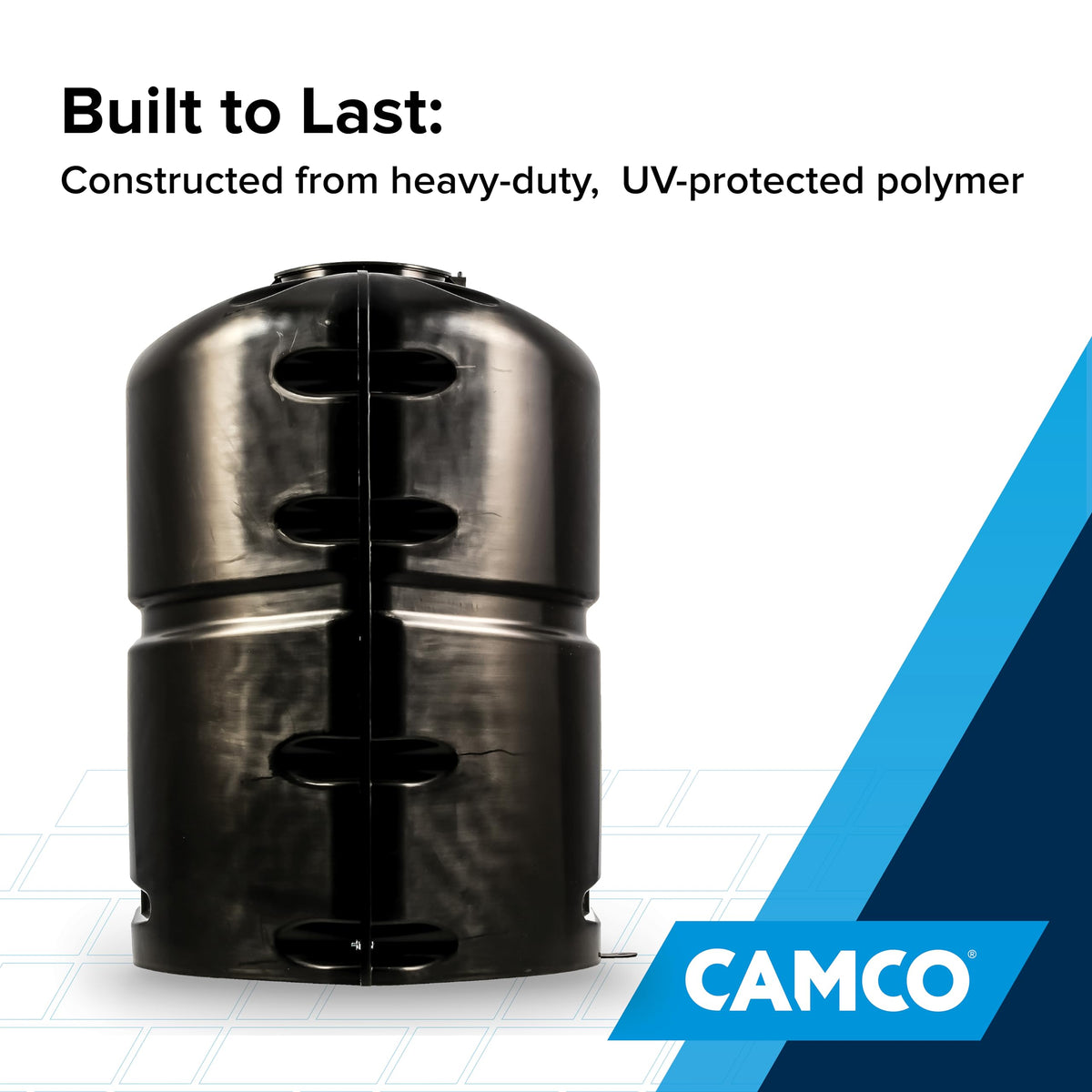 Camco single propane tank cover durable polymer resists UV and wear