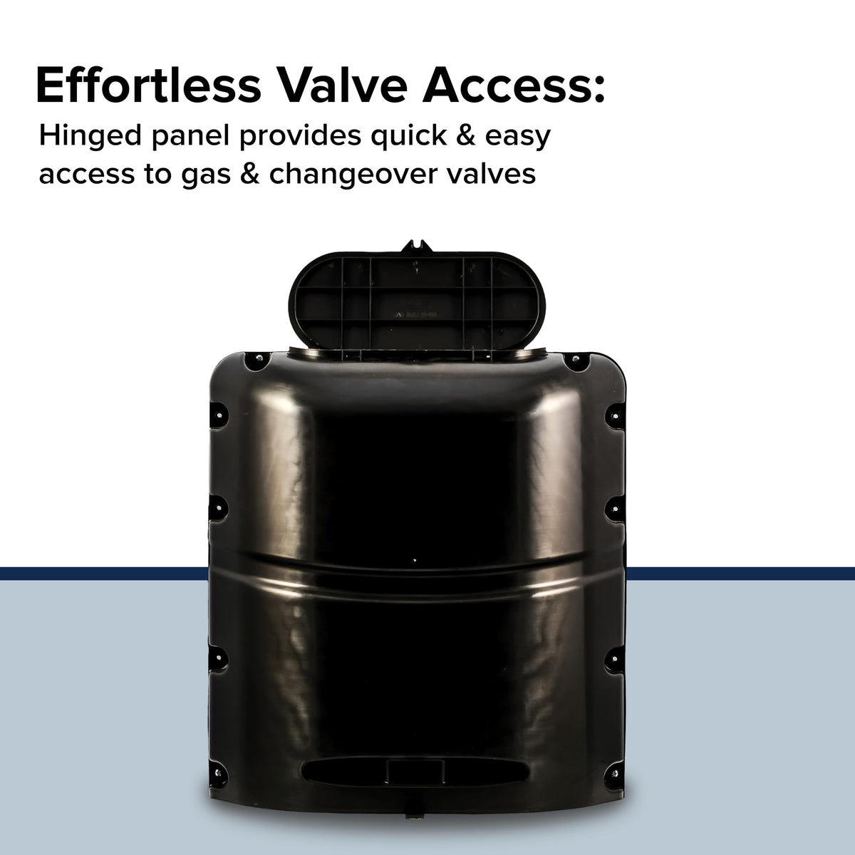 Camco single propane tank cover protects against debris and weather during travels