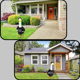 CAMDUCK goose costume enhances outdoor party and yard decor