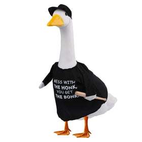 CAMDUCK porch goose outfit with bat for playful yard decor