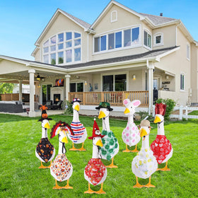 CAMDUCK easter bandana adds colorful eggs to lawn display