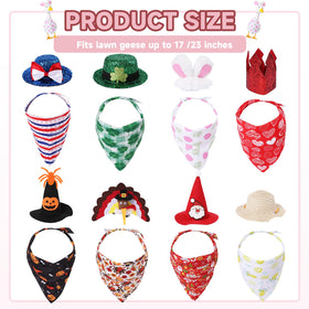 CAMDUCK st patricks bandana enhances yard goose with clover charm