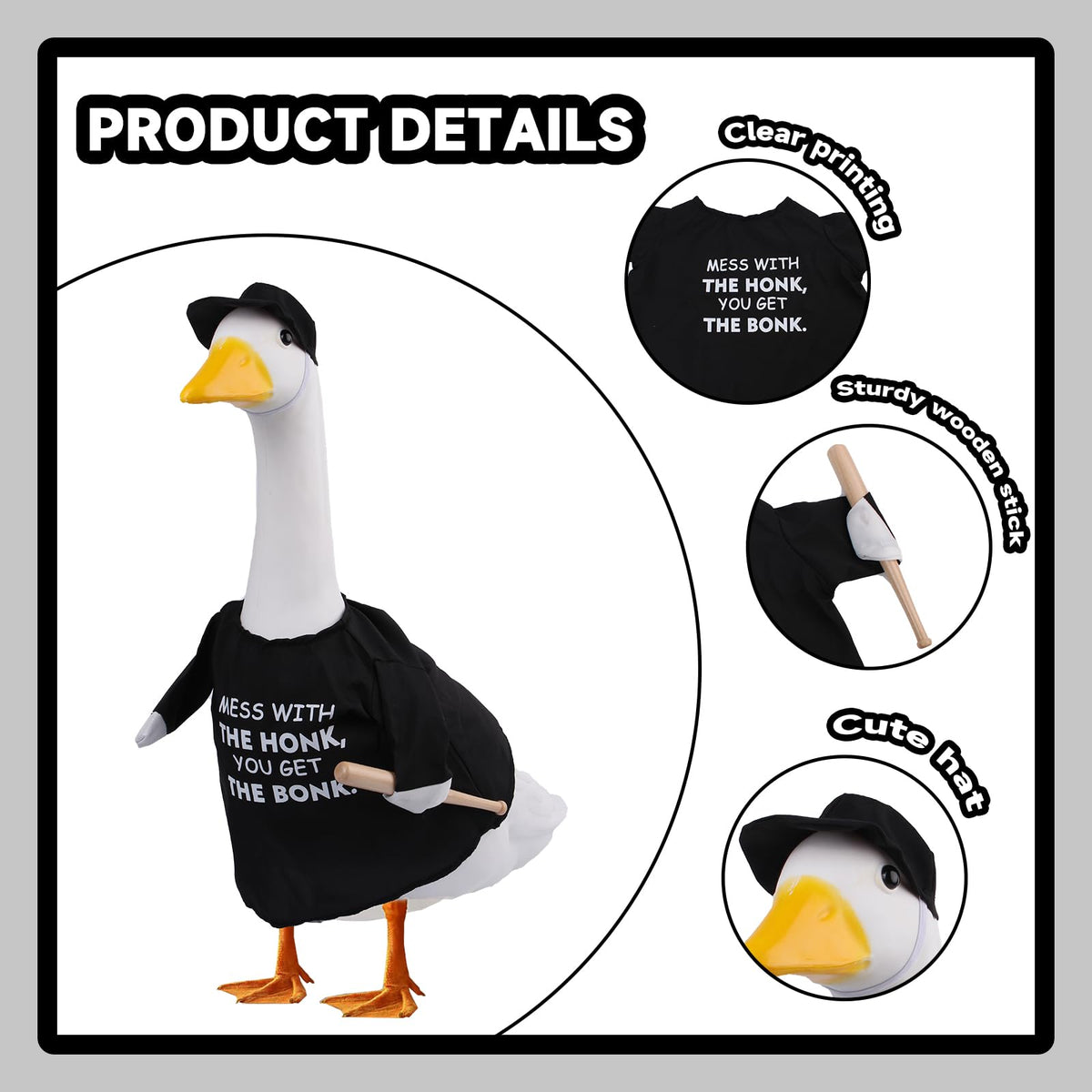 CAMDUCK warning sign reads Mess With The Honk You Get The Bonk