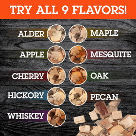Camerons pecan wood chunks pair well with pork and beef.