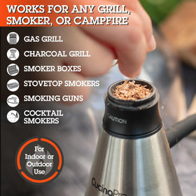 Camerons USA-made natural timber chips ensure pure smoke with no additives.
