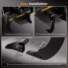 CAMMOO depth range 12.5 to 18.5 inches for flexible trenching
