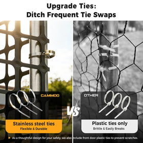 CAMMOO double-lock doors on chicken coop, secure access