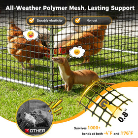 CAMMOO roof cover on chicken coop, sun protection and rain shading