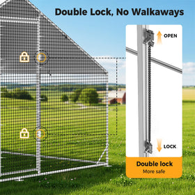 CAMMOO stainless steel ties on chicken coop, durable hardware