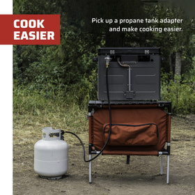 Attaches to most bulk tanks for extended use during camping