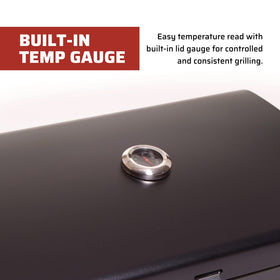 Camp Chef Deluxe BBQ Grill Box fits on most three-burner stoves for flexible setups