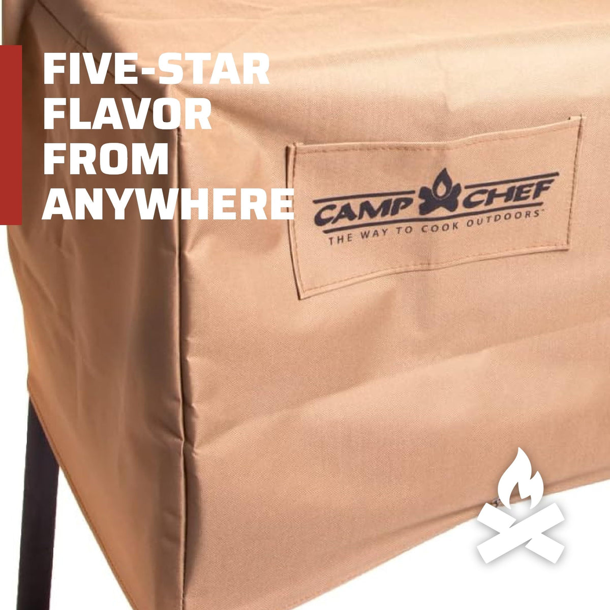Camp Chef patio cover fits CC-60 model with secure coverage.