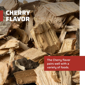 Camp Chef Premium Hardwood Chips cherry texture shows real cherry wood for pure smoke