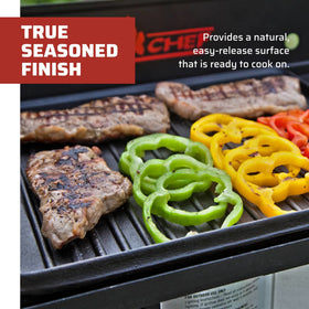 Camp Chef griddle covers one burner for compact outdoor setups.