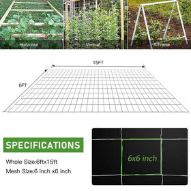 Close-up of CANAGROW durable mesh showing long-lasting garden support.