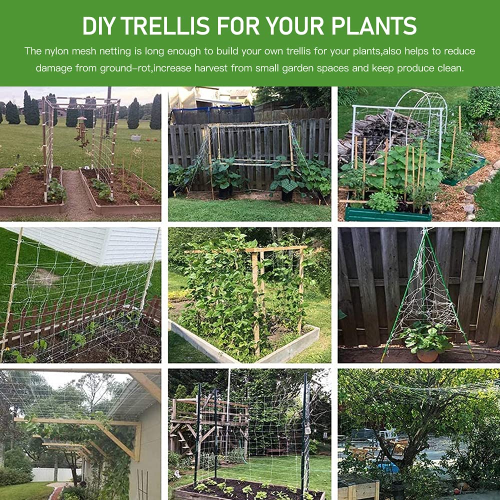 CANAGROW trellis netting suitable for outdoor and indoor use in gardens.