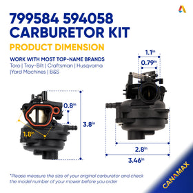 Canamax spark plug F7TC included for reliable ignition