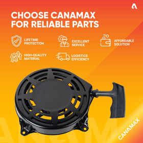 Canamax Recoil Starter Rope detail features nylon 66 cord for strength and flexibility