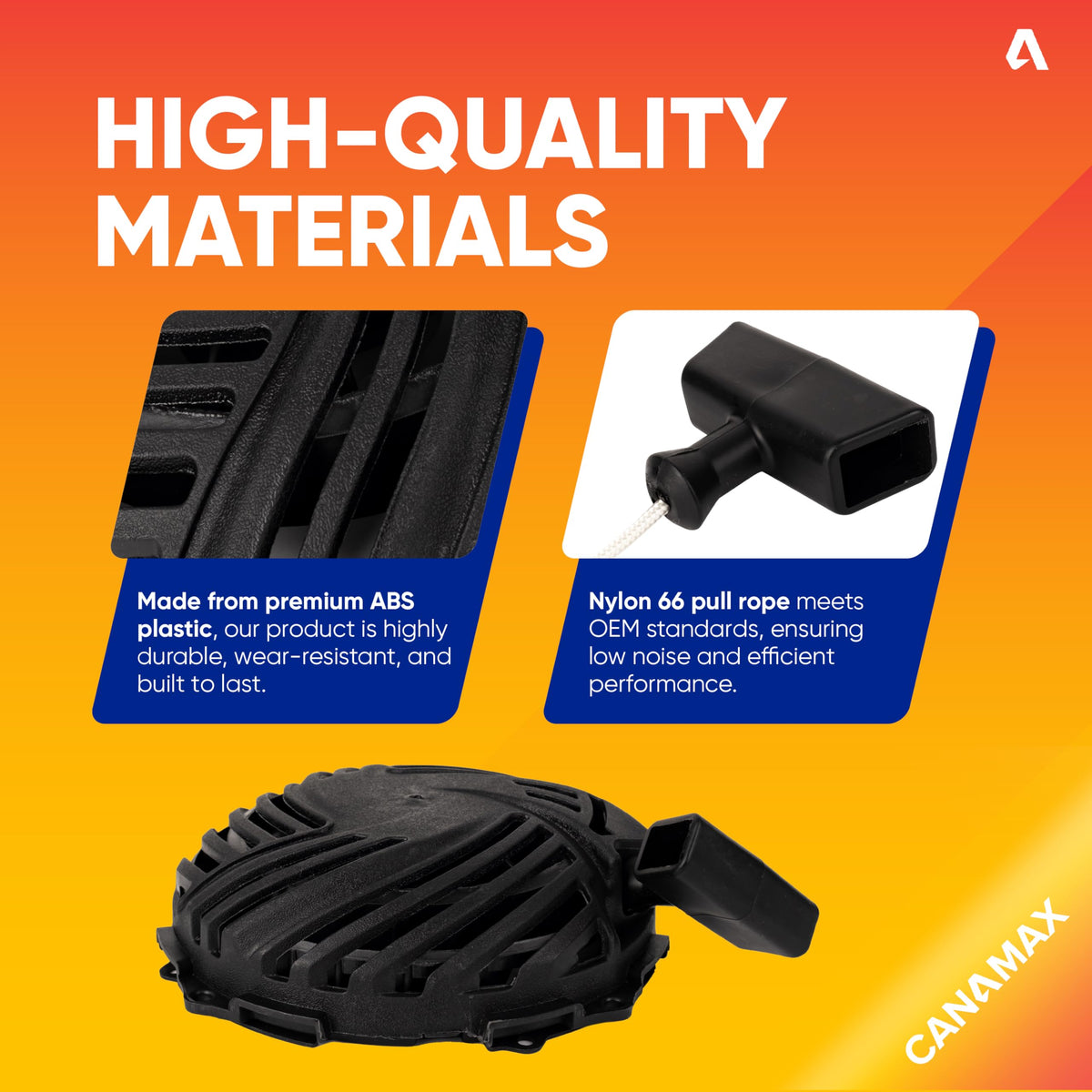 Canamax rope and spring mechanism detailing robust tension and smooth operation