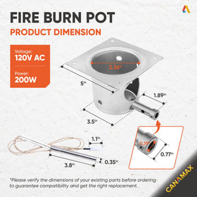 Canamax Traeger hot rod ignitor for quick, reliable ignition