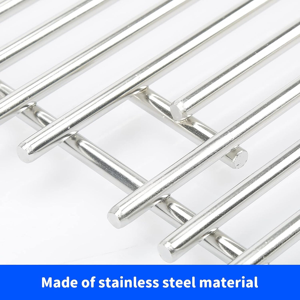 Easy maintenance with a simple brush keeps grates clean.