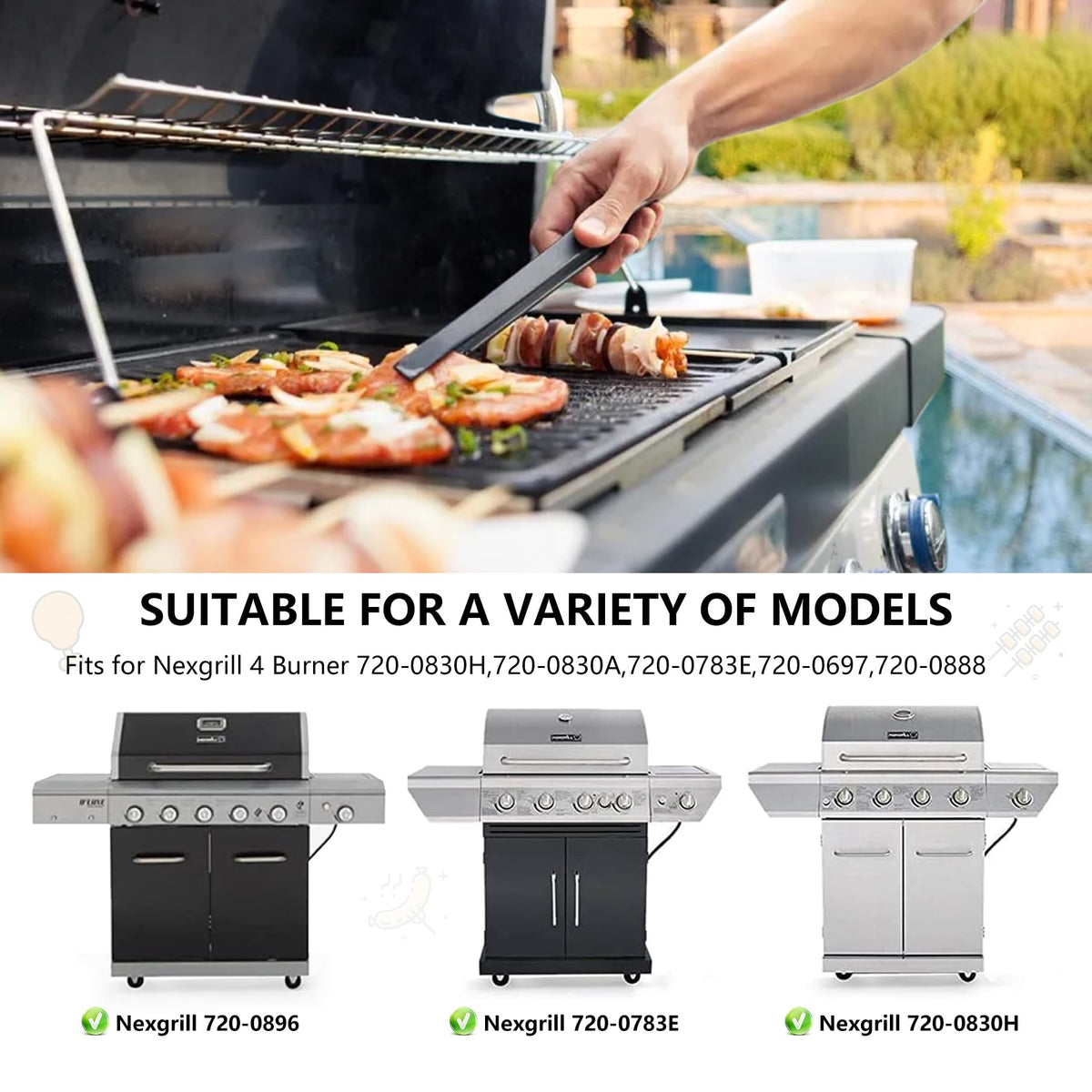 CANDANA Nexgrill 4-burner replacement kit restores grill performance