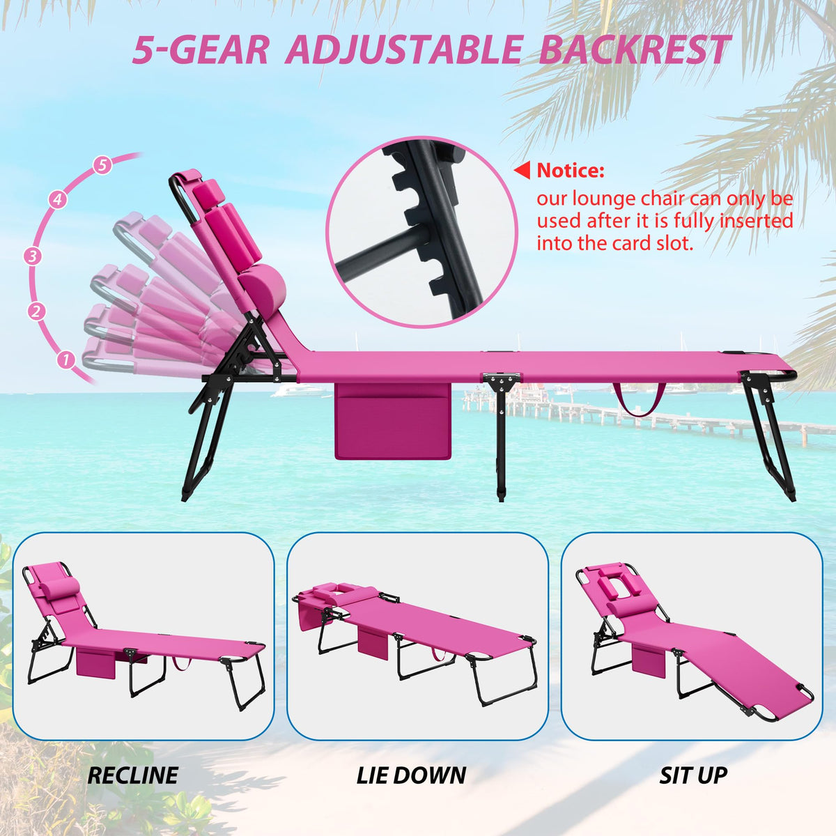 Candockway two side pockets pink keep phone and water within reach.