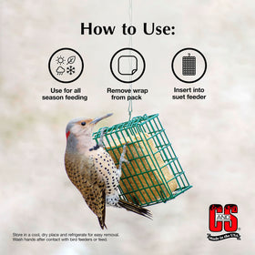 Refrigeration-friendly suet dough showing easy removal from tub.