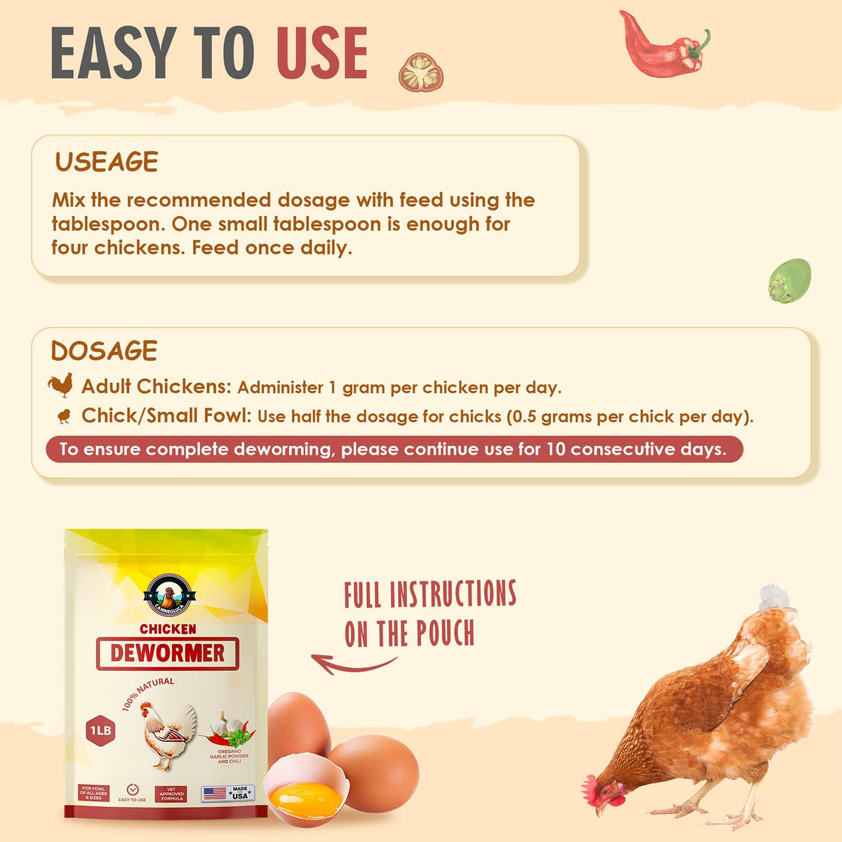 CanineGluca measuring scoop and powder packet convey accurate dosing.