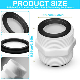 CANIPHA double-ended adapter connects 1.5 inch hoses for flexible setup