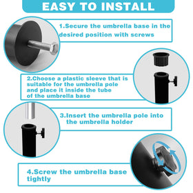 CANIPHA heavy-duty base bracket provides durable support outdoors.