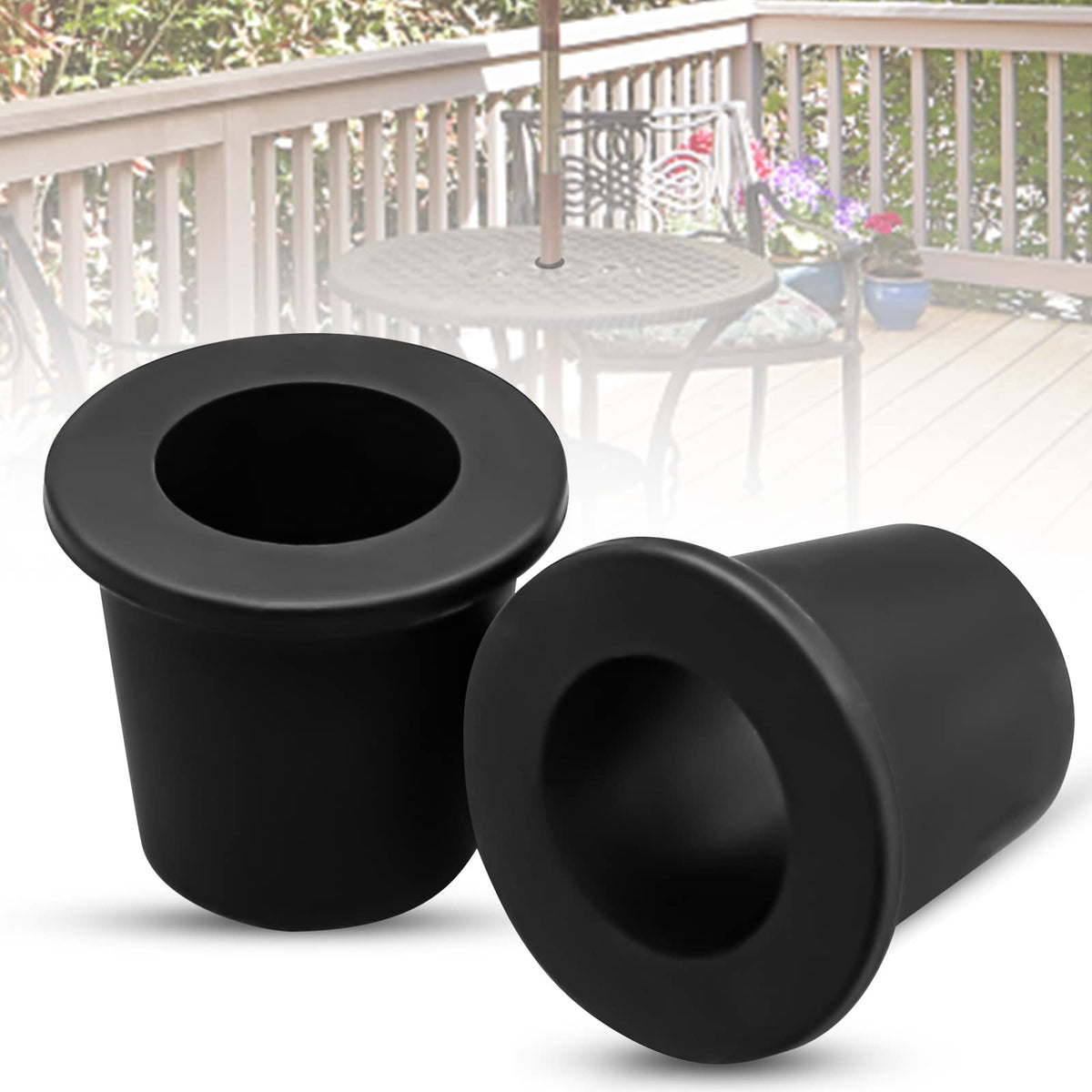 CANIPHA patio umbrella hole ring for 2-2.5 inch holes improves table stability.
