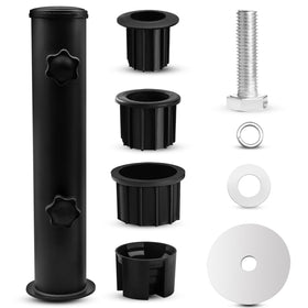 CANIPHA umbrella pole mount on a balcony stabilizing outdoor shade.