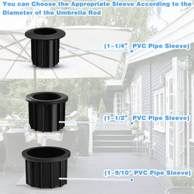 CANIPHA universal umbrella bracket fits multiple pole sizes for versatility.