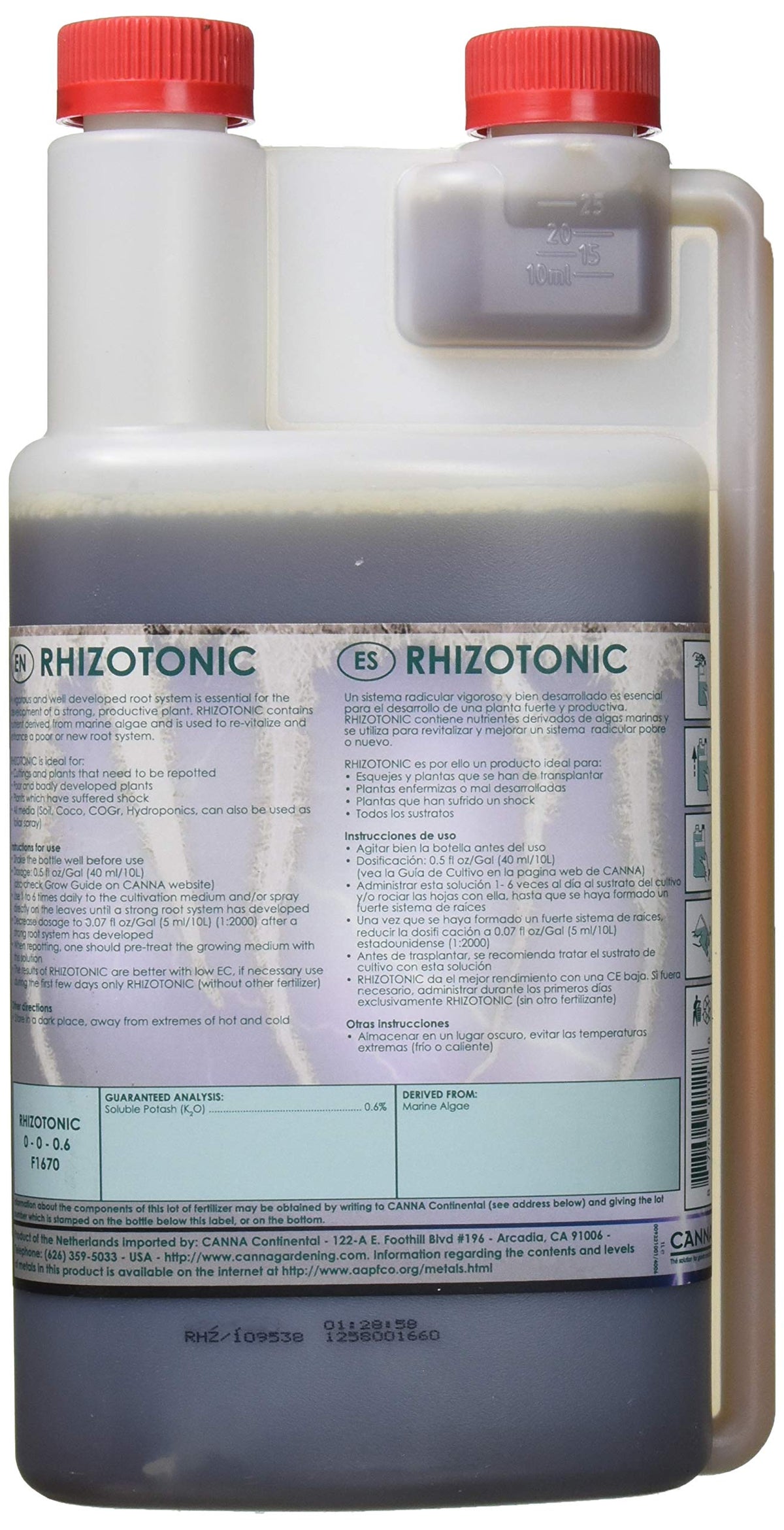 CANNA Rhizotonic supports root growth in cuttings during propagation.